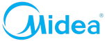 Логотип фирмы Midea в Хасавюрте